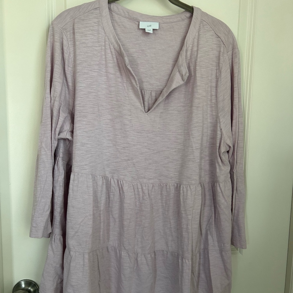 J Jill Pastel Cotton/Tencel Top